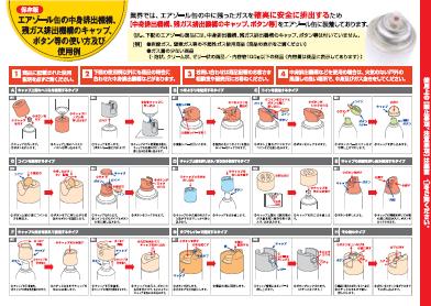 スプレー缶等のガス抜きの方法