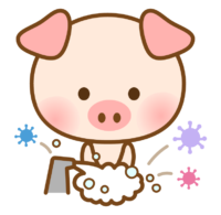 ぶた 手洗い イラスト