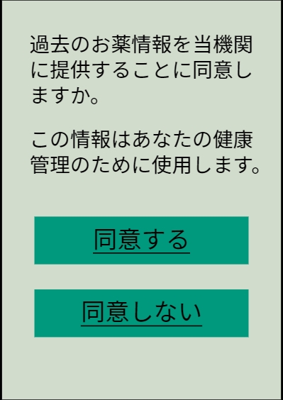 薬剤情報・特定健診情報等の閲覧についての同意の選択