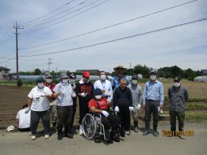 ひまわり畑 太陽の家 集合写真