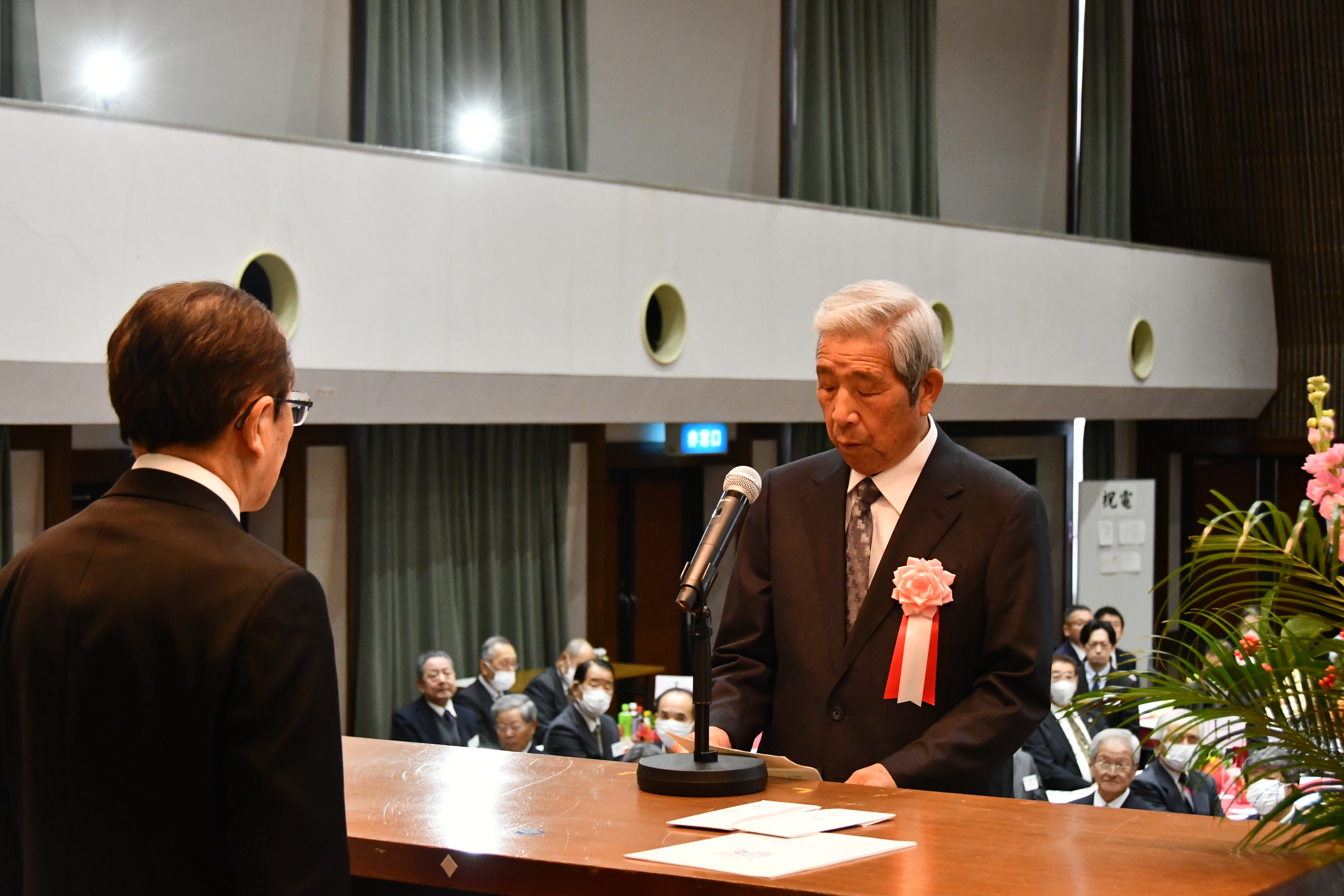 被表彰者代表謝辞